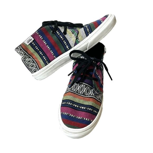 Vans Off The Wall Aztec Textile Ankle Boot Sneaker Shoes Women’s Size 7 Mens 5.5 - Picture 1 of 11